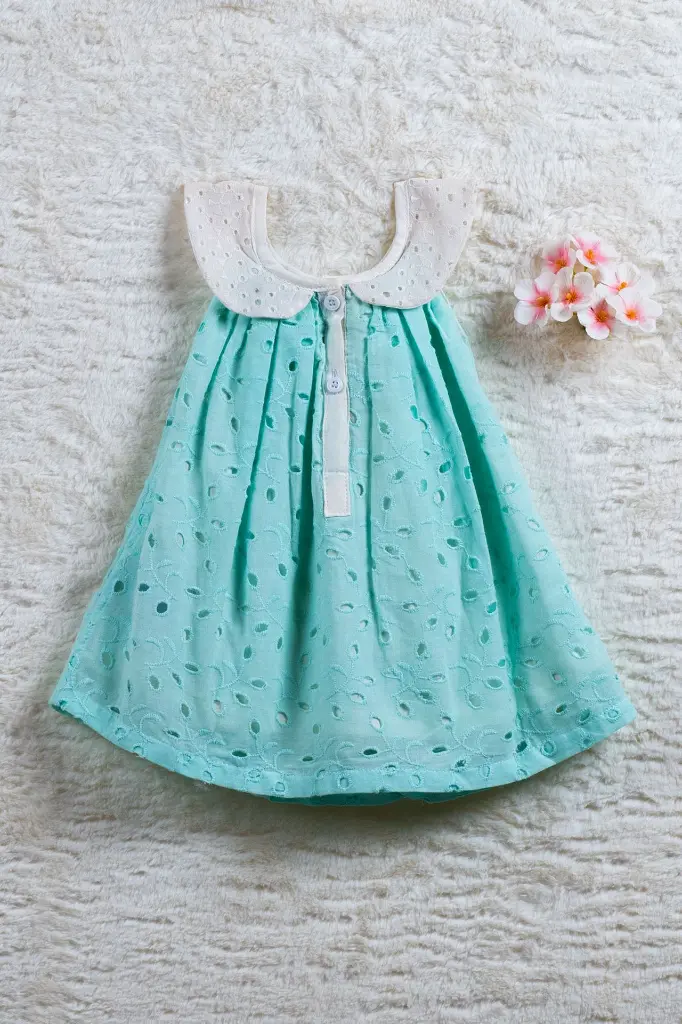 turquoise blue hakoba aline frock with peter pan collar 2.webp