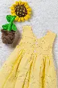 Pale yellow hacoba pleated frock with lace 4.webp