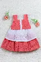 Dusty dark pink and white layerd hacoba frock 3.webp