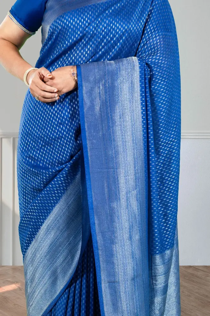 Subash Premium Women's Blue Saree 2.webp