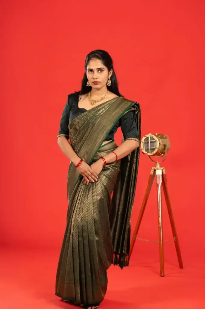 Green Brocade Soft Banarasi Silk Saree