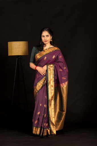 [DT-SAREE-M-GRAPES-0009-TPRA-2024-SUBASH] Semi Kanjivaram Soft Silk Saree